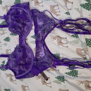 Victoria's Secret Purple Lace Bra Intimates Sleepwear